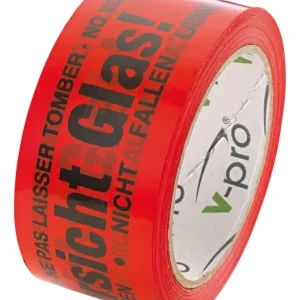 Enviro PVC-Klebeband 4-sprachig 66mx50mm Vorsicht Glas Finale Aktion