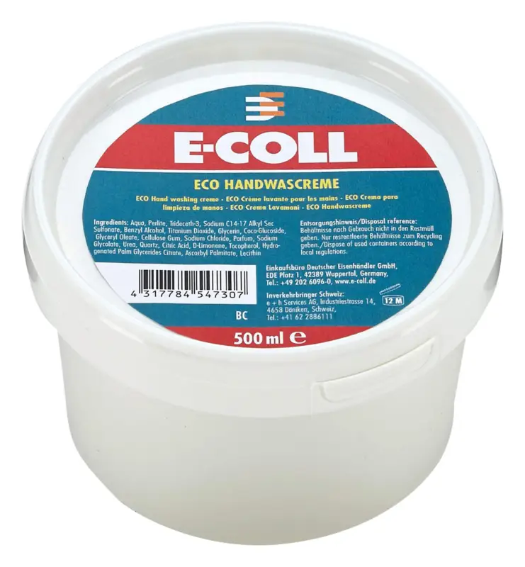 Abverkauf E-Coll ECO Handwaschcreme PU-frei 500 ml