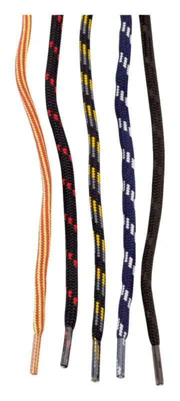 Abverkauf Barth Schnürsenkel 120 cm rund schwarz-grau-gelb(Verpackungseinheit: 6Paar)