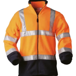 Elysee Warn-Fleecejacke Benedikt Größe L orange / marine Neuheit