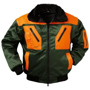 Zertifiziert Norway Pilotenjacke Rotdorn Größe M grün / orange