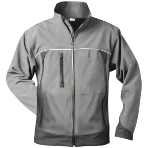 Bestpreis Elysee Jacke Beta Softshell Größe S grau / schwarz