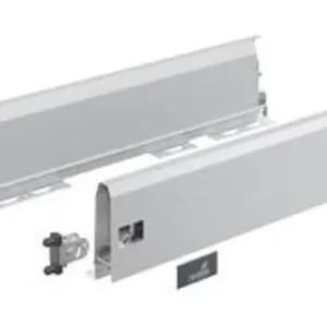 Preisreduziert Hettich ArciTech Set Zarge, Zargenhöhe 126 mm x NL 350 mm, silber, links und rechts