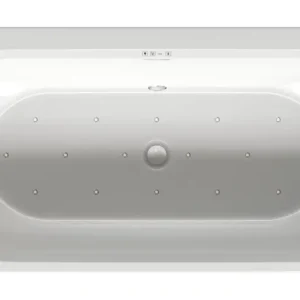 Echt Riho Desire Corner Vorwandbadewanne rechts LED-Beleuchtung Sparkle Mood 1840 x 840 mm - Weiß Glänzend