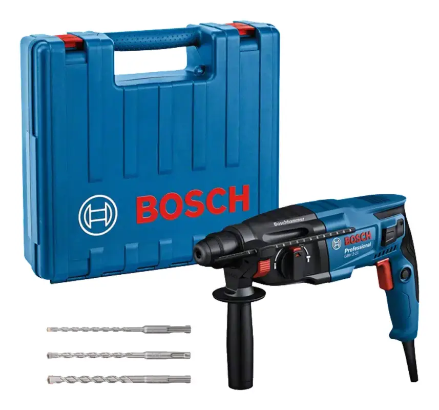 Abverkauf Bosch Professional Bohrhammer mit SDS plus GBH 2-21 mit 1x Bohrer SDS plus 6/8/10 mm - im Handwerkerkoffer