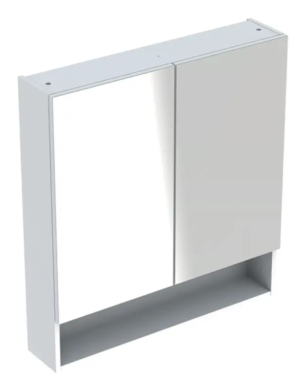 Geberit Renova Plan Spiegelschrank 2 Türen ohne Beleuchtung 588 x 850 x 175 mm - Weiß lackiert hochglänzend Wochenendangebot