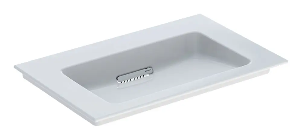 Preisknaller Geberit ONE Möbelwaschtisch ohne Hahnloch ohne Überlauf 750 x 475 mm - Weiß / Weiß glänzend mit KeraTect