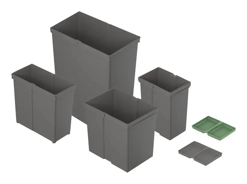 Finale Aktion Hettich Eimer, 9279390, 8l, Kunststoff anthrazit