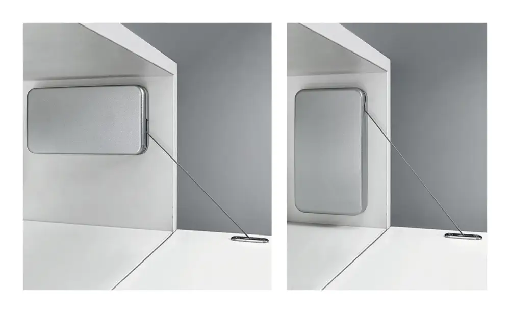 Hettich Klappenhalter, 9206688, grau vernickelt, ls/rs Ausverkauf