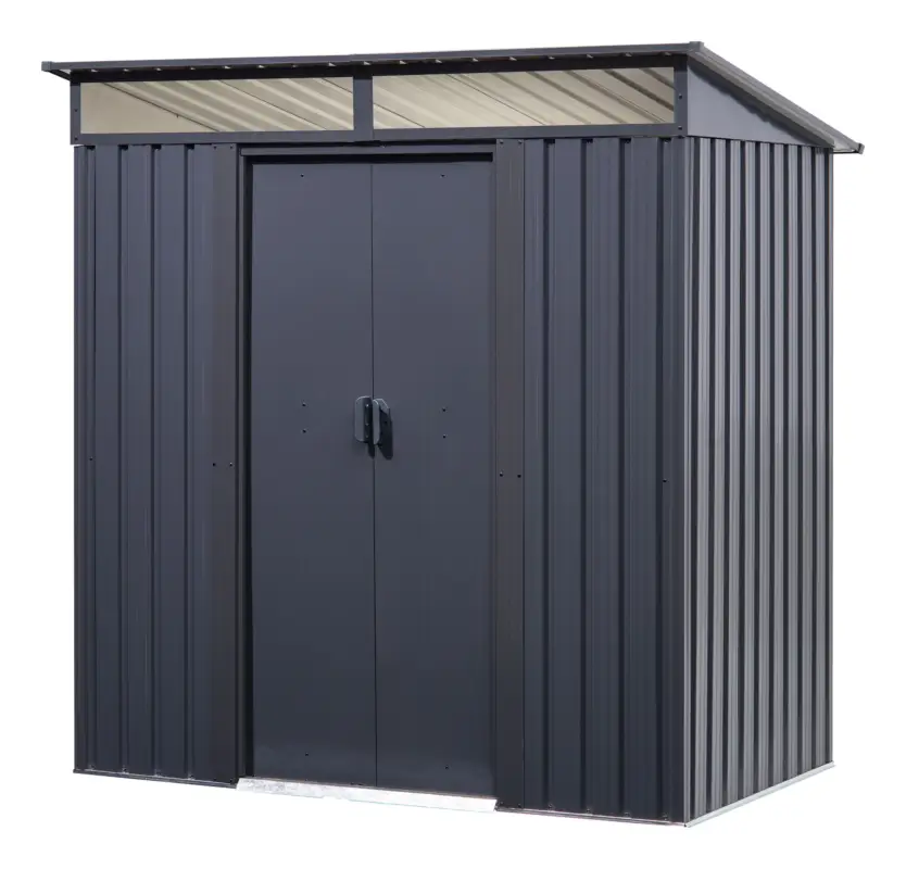 Floraworld Gartengerätehaus mit Pultdach + Oberlicht 121 x T 195 x H 196 cm anthrazit Saisonangebot