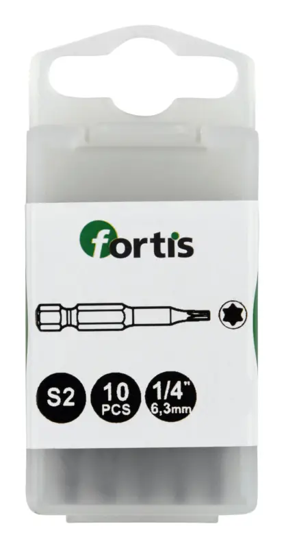 Top-Angebot Fortis Bit 1/4" für Innen-TORX-Schrauben DIN3126 E6,3 TX10 x 50 mm a 10 Stück