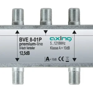 Axing Verteiler F-Conn 8f 5-1218 MHz 6,5 dB Markenware