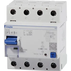 Neuheit Doepke FI-Schutzschalter B+ 4p 400V 40A 0,03A 4TE REG DIN-Schiene (REG) 10 kA 3 kA/stoß