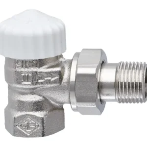 Ausverkauf IMI Heimeier Thermostat-Ventilunterteil V-exact II Rp 3/4, Eck, Rotguss vernickelt