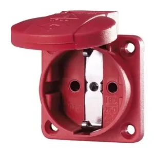Mennekes Anbausteckdose IP54 SCHUKO® 50 x 50 mm gerade rot Kunststoff Schraubklammer halogenfrei Neue Ware