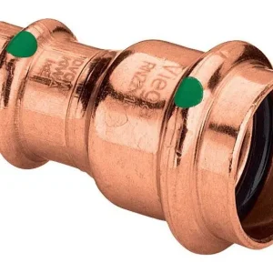 Viega Muffe Profipress 2415.2 18 x 15 mm, Kupfer, reduziert, SC-Contur Neue Kollektion