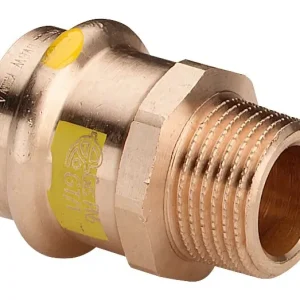 Viega Übergangsstück Profipress G 2611 18 mm xR 3/4, Rotguss, SC-Contur, Mehrkant Highlight