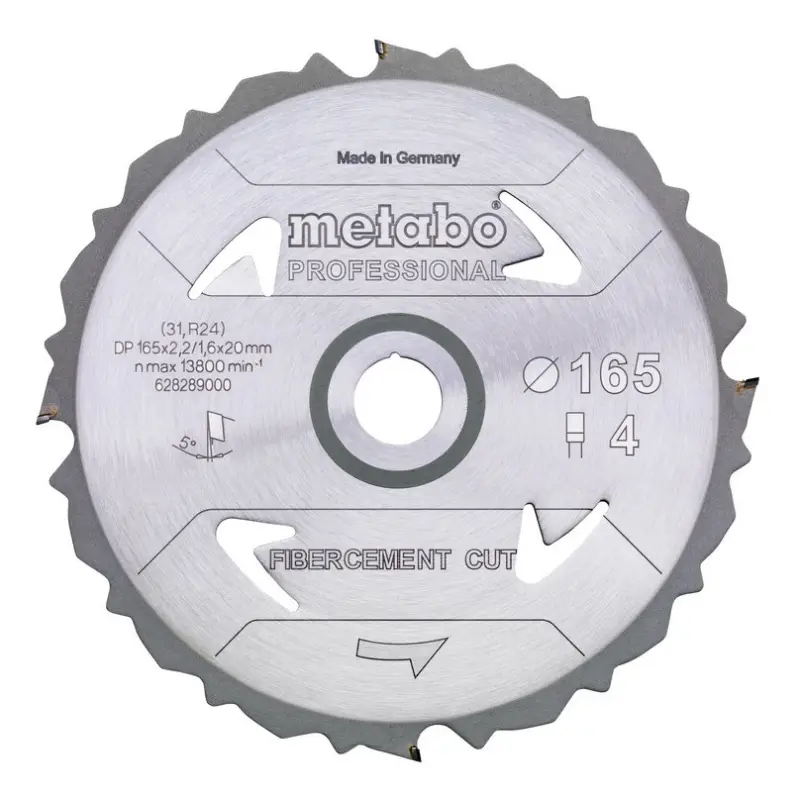 Garantierte Lieferung Metabo Kreissägeblatt "fibercement cut - professional", 190 x 30 mm, Zähnezahl 4, DFZ 5°