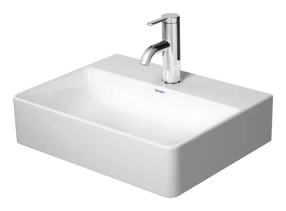 Bestseller Duravit DuraSquare Handwaschbecken mit Hahnloch ohne Überlauf 450 x 350 mm - Weiß Hochglanz