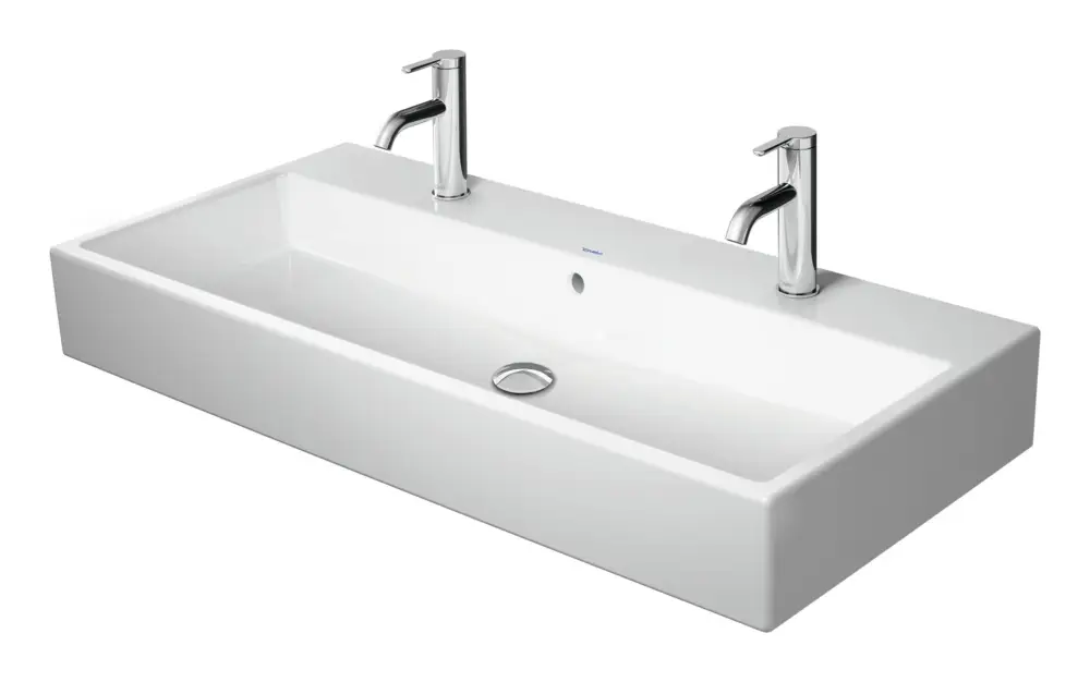 Top-Seller Duravit Vero Air Waschtisch geschliffen 2 Hahnlöcher mit Überlauf 1000 x 470 mm - Weiß Hochglanz