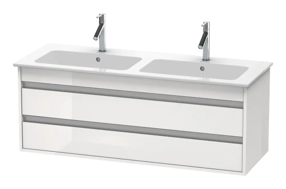 Duravit Ketho Waschtischunterschrank für Doppelwaschtisch mit 2 Auszügen 1270 x 480 x 475 mm - Graphit Matt Versand Am Gleichen Tag