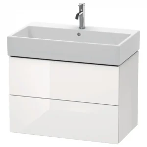 Abverkauf Duravit L-Cube Waschtischunterschrank mit 2 Auszügen 784 x 544 x 459 mm - Weiß Hochglanz Dekor