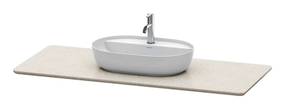 Wochenendangebot Duravit Luv Quarzsteinkonsole mit einem Ausschnitt 1388 x 595 mm - Sand poliert