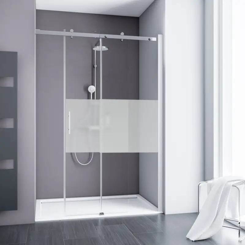 Direktkauf Schulte Alexa Style 2.0 Schiebetür-Gleittür für Nische Dezent Alpinweiß 120 cm / 200 cm