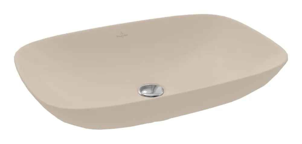 Villeroy & Boch Loop & Friends Aufsatzwaschbecken rechteckig mit Überlauf 620 x 420 mm - Almond mit CeramicPlus Direktkauf