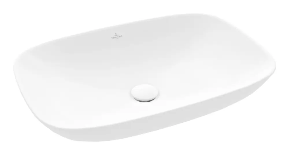 Villeroy & Boch Loop & Friends Aufsatzwaschbecken rechteckig ohne Überlauf 620 x 420 mm - Stone White mit CeramicPlus Jetzt Bestellen