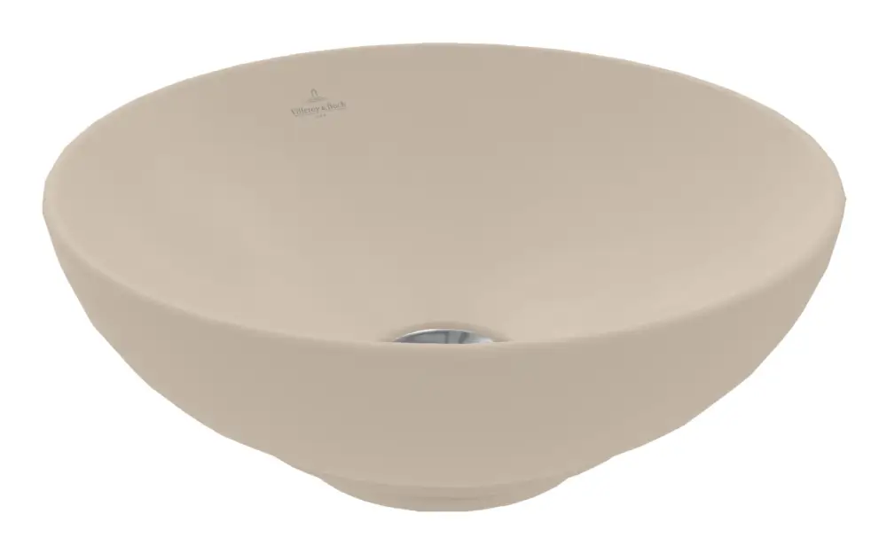 Villeroy & Boch Loop & Friends Aufsatzwaschbecken 380 x 380 x 150 mm - Almond mit CeramicPlus Geprüft