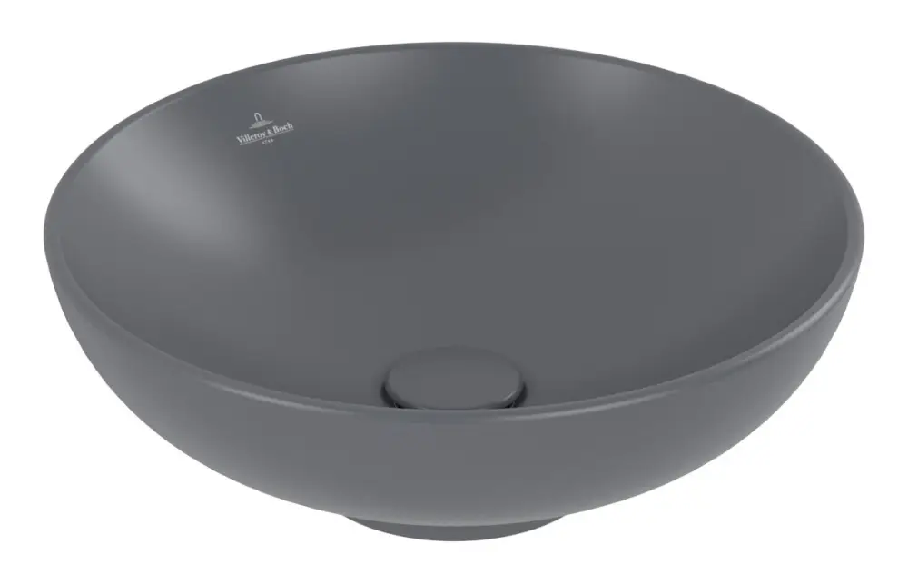Top-Seller Villeroy & Boch Loop & Friends Aufsatzwaschbecken mit Überlauf 420 x 420 x 150 mm - Graphite mit CeramicPlus