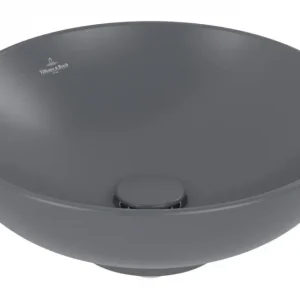 Abverkauf Villeroy & Boch Loop & Friends Aufsatzwaschbecken 420 x 420 x 150 mm - Graphite mit CeramicPlus