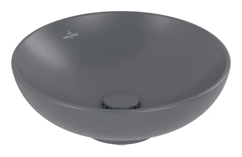 Abverkauf Villeroy & Boch Loop & Friends Aufsatzwaschbecken 420 x 420 x 150 mm - Graphite mit CeramicPlus