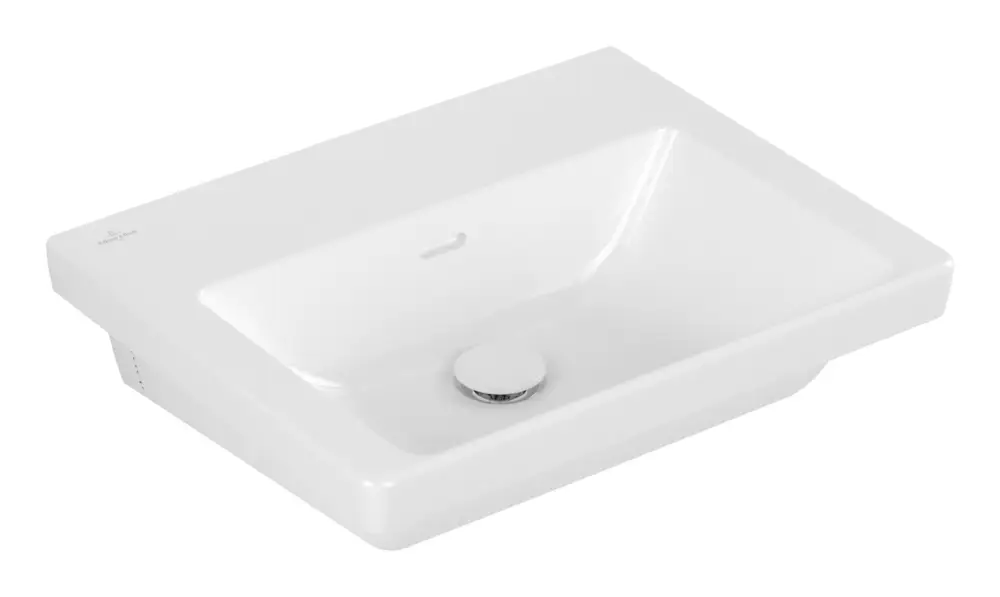 Villeroy & Boch Subway 3.0 Waschbecken für Möbel ohne Hahnloch ohne Überlauf Unterseite ungeschliffen 550 x 440 x 165 mm - Weiß Alpin mit CeramicPlus Mega-Angebot
