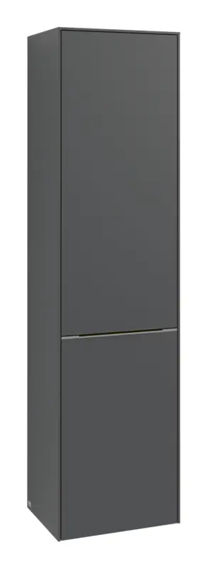 Villeroy & Boch Subway 3.0 Hochschrank 1 Tür 1 Wäscheklappe Anschlag links 450 x 346 x 1710 mm - Graphite / Monochrome Optik Top-Angebot