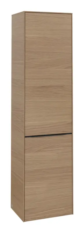 Villeroy & Boch Subway 3.0 Hochschrank 1 Tür 1 Wäscheklappe Anschlag rechts 450 x 346 x 1710 mm - Nordic Oak / Volcano Black Sofort Bestellen