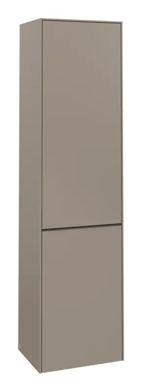 Villeroy & Boch Subway 3.0 Hochschrank 1 Tür 1 Wäscheklappe Anschlag rechts 450 x 346 x 1710 mm - Taupe / Monochrome Optik Nur Heute