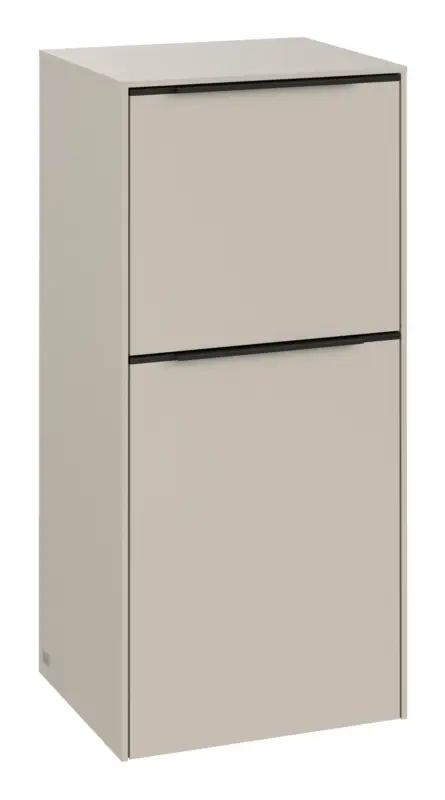 Solange Der Vorrat Reicht Villeroy & Boch Subway 3.0 Hochschrank 1 Auszug 1 Tür Anschlag links 400 x 346 x 860 mm - Cashmere Grey / Volcano Black