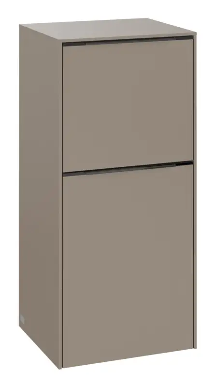 Villeroy & Boch Subway 3.0 Hochschrank 1 Auszug 1 Tür Anschlag links 400 x 346 x 860 mm - Taupe / Monochrome Optik Schneller Versand