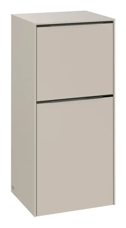 Jetzt Kaufen Villeroy & Boch Subway 3.0 Hochschrank 1 Auszug 1 Tür Anschlag links 400 x 346 x 860 mm - Cashmere Grey / Monochrome Optik