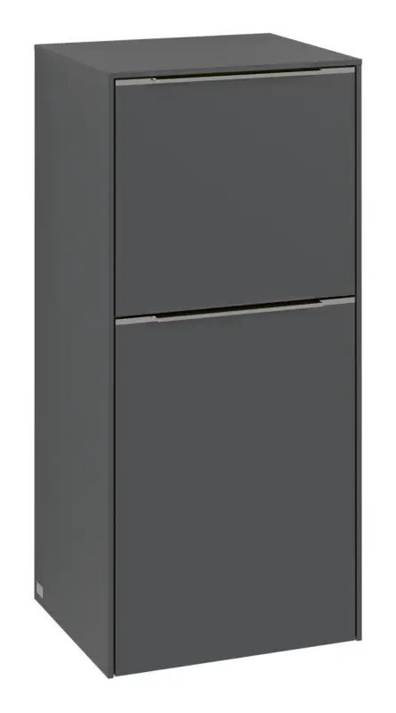 Villeroy & Boch Subway 3.0 Hochschrank 1 Auszug 1 Tür Anschlag links 400 x 346 x 860 mm - Graphite / Monochrome Optik Zertifiziert