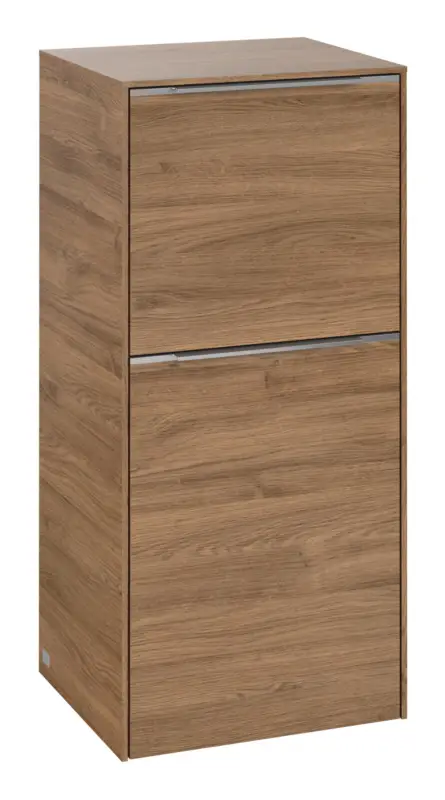 Beliebt Villeroy & Boch Subway 3.0 Hochschrank 1 Auszug 1 Tür Anschlag rechts 400 x 346 x 860 mm - Kansas Oak / Aluminium glänzend