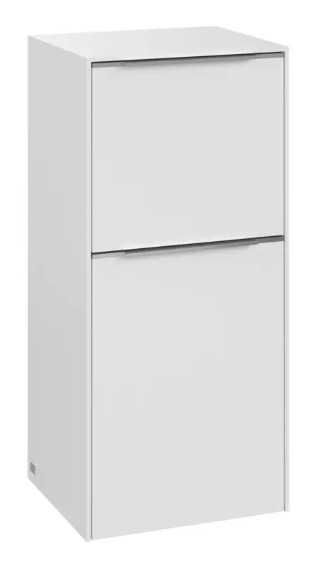 Villeroy & Boch Subway 3.0 Hochschrank 1 Auszug 1 Tür Anschlag rechts 400 x 346 x 860 mm - Pure White / Aluminium glänzend Preisknaller