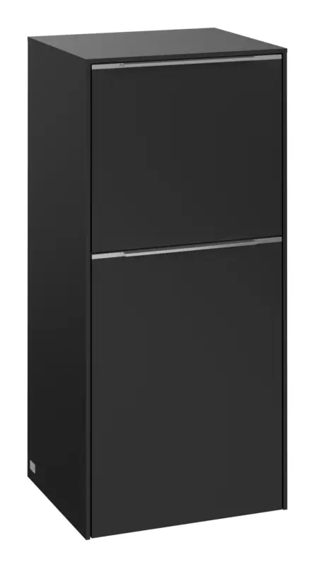 Villeroy & Boch Subway 3.0 Hochschrank 1 Auszug 1 Tür Anschlag rechts 400 x 346 x 860 mm - Volcano Black / Aluminium glänzend Jetzt Bestellen