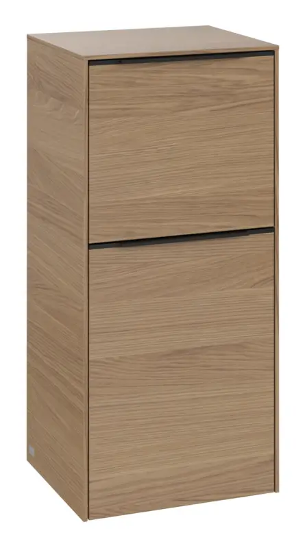 Villeroy & Boch Subway 3.0 Hochschrank 1 Auszug 1 Tür Anschlag rechts 400 x 346 x 860 mm - Nordic Oak / Volcano Black Direktkauf