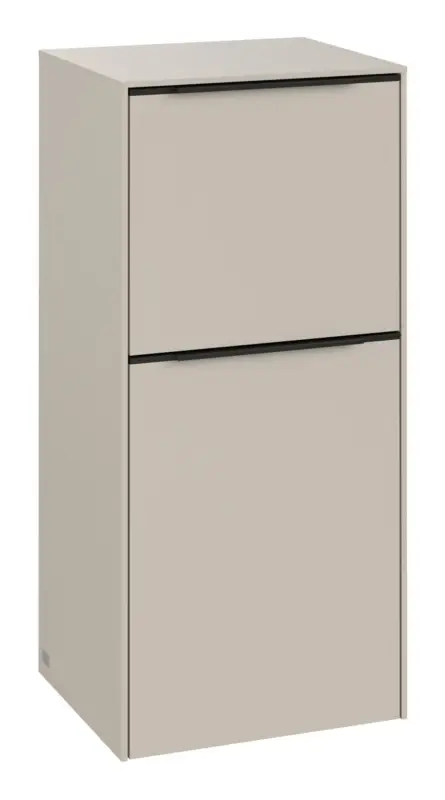 Villeroy & Boch Subway 3.0 Hochschrank 1 Auszug 1 Tür Anschlag rechts 400 x 346 x 860 mm - Cashmere Grey / Volcano Black Markenware