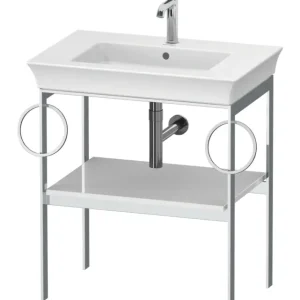 Duravit White Tulip Metallkonsole für 236375 mit 2 Handtuchhaltern - Weiß Hochglanz Garantierte Lieferung