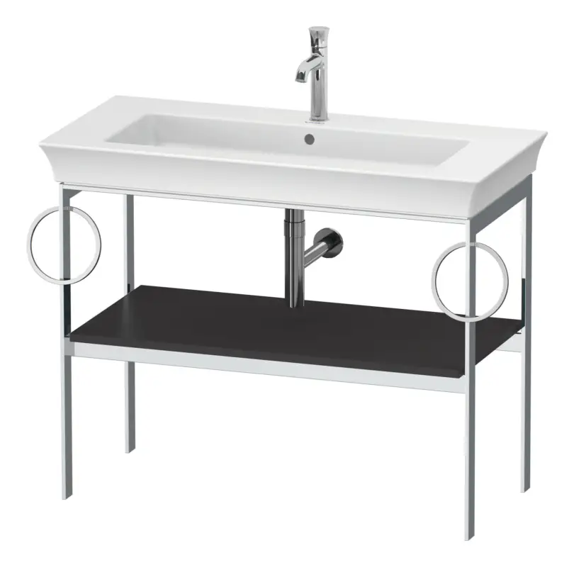 Duravit White Tulip Metallkonsole für 236310 mit 2 Handtuchhaltern - Graphit Seidenmatt Lack Bestseller