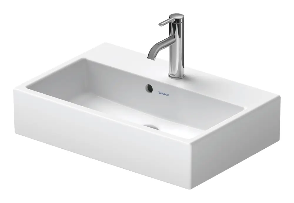Abverkauf Duravit Vero Air Waschtisch Compact geschliffen ohne Hahnloch mit Überlauf 600 x 400 mm - Weiß Hochglanz